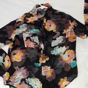 See thru blouse floral printed from Decree in size M